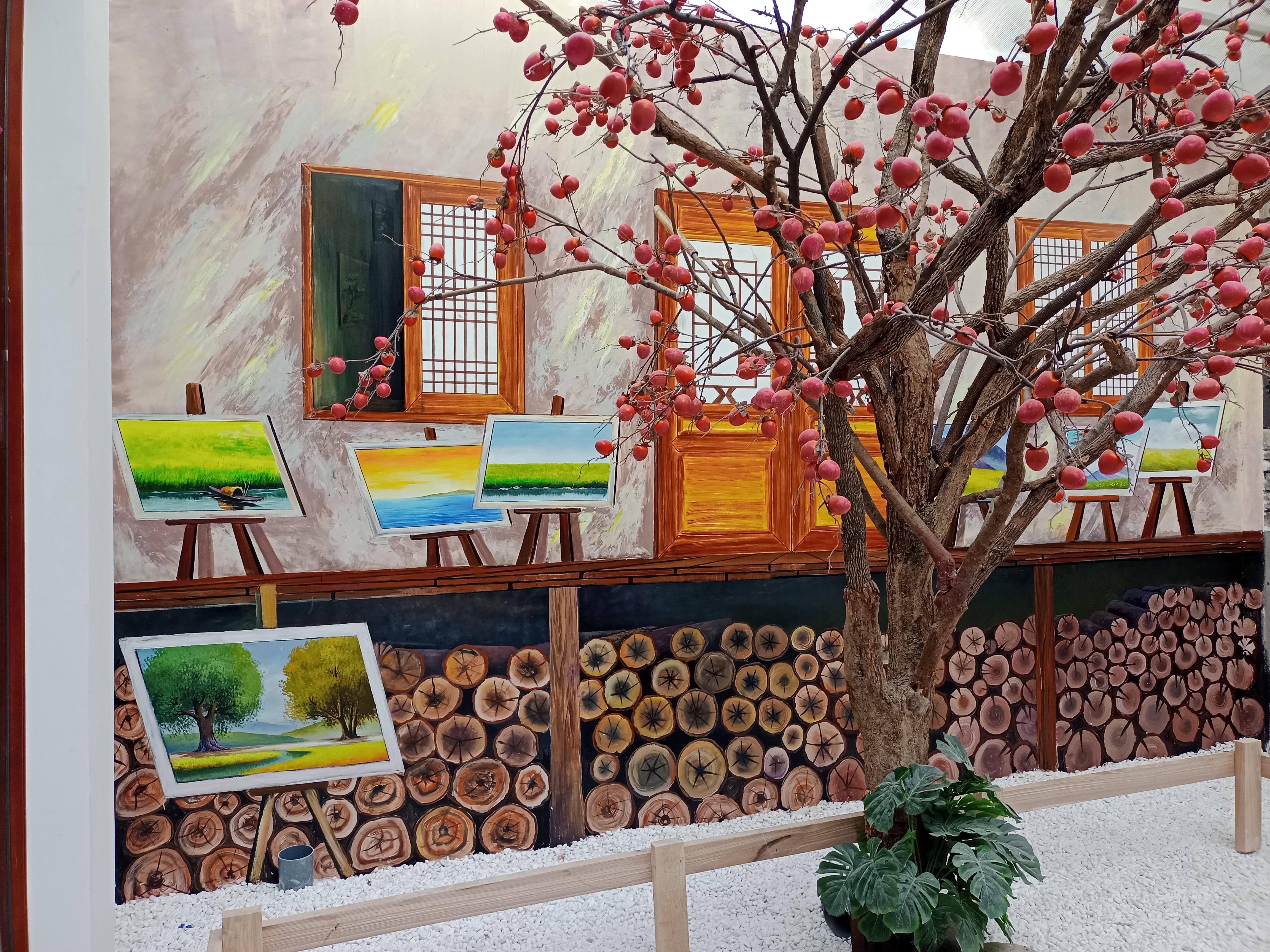 Vẽ tranh tường trang trí quán cafe